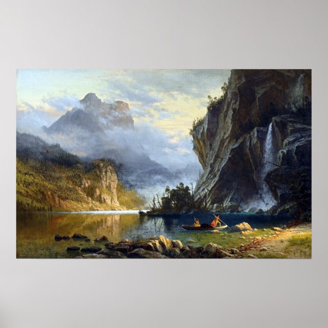 Albert Bierstadt Indians Spear Fishing Poster (Framsidan)