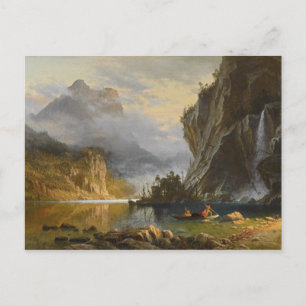 Albert Bierstadt - Indians Spear Fishing Vykort