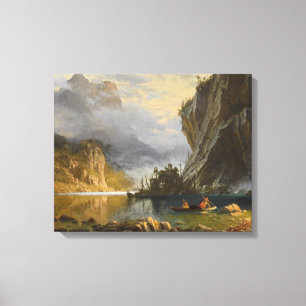 Albert Bierstadt - indierspjutfiske Canvastryck