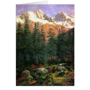 Albert Bierstadt kanadensare Rockies Hälsningskort