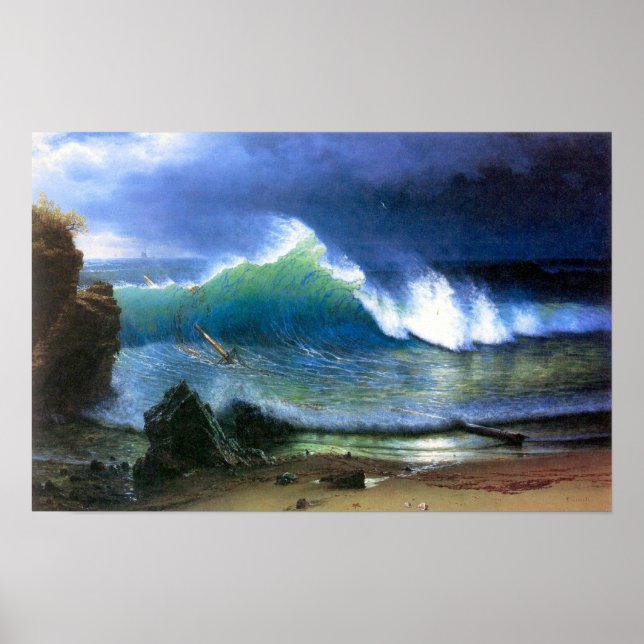 Albert Bierstadt-kusten i Turquishavet Poster (Framsidan)