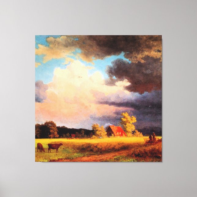 Albert Bierstadt-målning, Bayerlandskapet Canvastryck (Framsida)