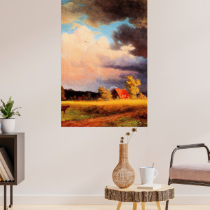 Albert Bierstadt-målning, Bayerlandskapet Poster