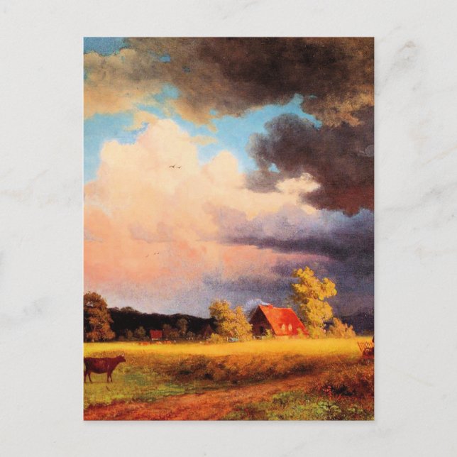 Albert Bierstadt-målning, Bayerlandskapet Vykort (Framsida)
