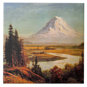 Albert Bierstadt-målning, Mount Rainier, Kakelplatta