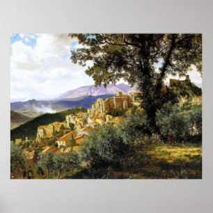Albert Bierstadt-målning, Olevano Card Poster