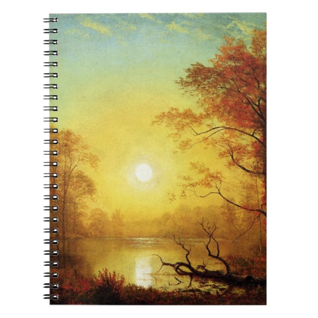 Albert Bierstadt-målning, Soluppgång, Anteckningsbok (Framsidan)