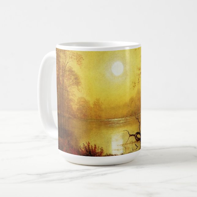 Albert Bierstadt-målning, Sunrise, Kaffemugg (Framsida vänster)