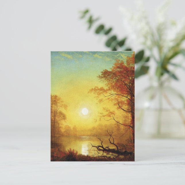 Albert Bierstadt-målning, Sunrise, Vykort (Stående Fram)