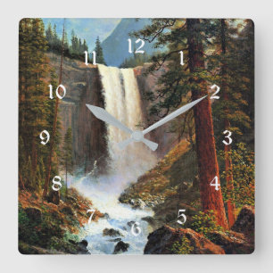 Albert Bierstadt-målning, Vernal Falls Fyrkantig Klocka