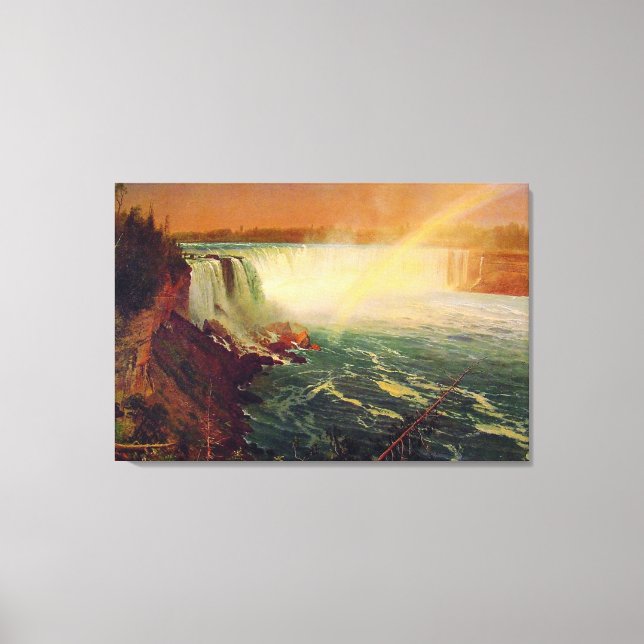 Albert Bierstadt, Niagara Falls. Canvastryck (Framsida)