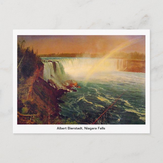 Albert Bierstadt, Niagara Falls. Vykort (Framsida)