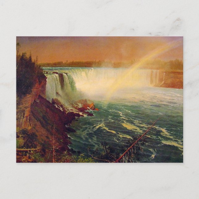 Albert Bierstadt, Niagara Falls. Vykort (Framsida)