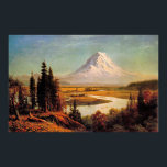 Albert Bierstadt painting, Mount Rainier, Poster<br><div class="desc">Mount Rainier, famous painting by Albert Bierstadt.</div>