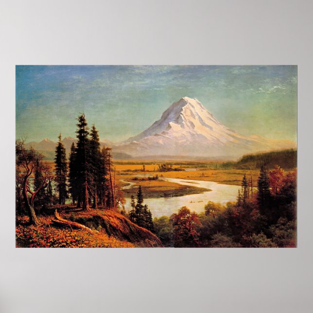 Albert Bierstadt painting, Mount Rainier, Poster (Framsidan)