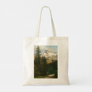 Albert Bierstadt Painting Snö i den höge Land Tygkasse