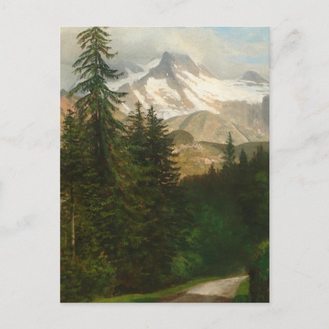 Albert Bierstadt Painting Snö i den höge Land Vykort (Framsida)