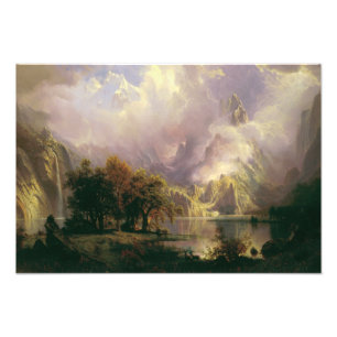 Albert Bierstadt - Rocky Mountain Ligcape Fototryck