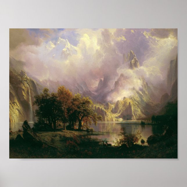 Albert Bierstadt - Rocky Mountain Ligcape Poster (Framsidan)