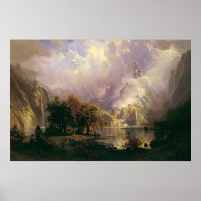 Albert Bierstadt - Rocky Mountain Ligcape Poster (Framsidan)