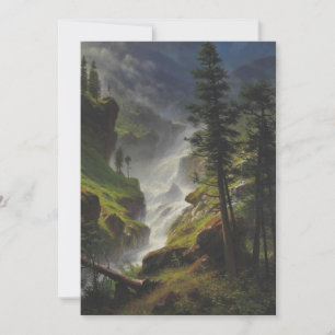 Albert Bierstadt - Rocky Mountain Waterfall Inbjudningar