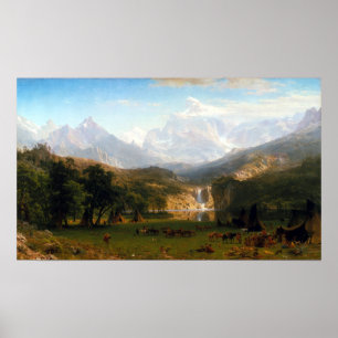 Albert Bierstadt rocky mountains, landers ärta Poster