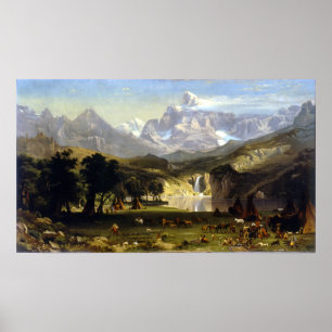 Albert Bierstadt rocky mountains, landers ärta Poster