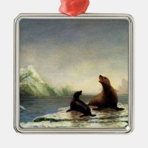 Albert Bierstadt, Sälar, Julgransprydnad Metall