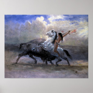 Albert Bierstadt skissar för jumbon Poster