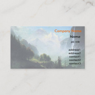 Albert Bierstadt staubbach faller nära lauterbrunn Visitkort