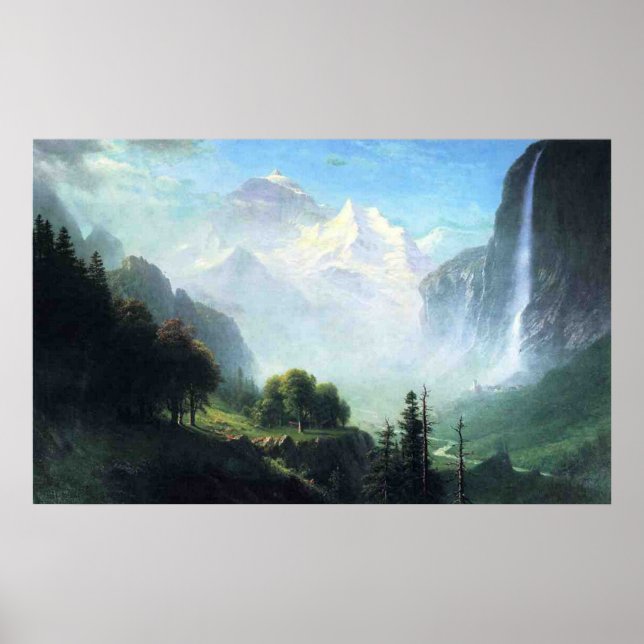 Albert Bierstadt staubbach ligger nära lauterbru Poster (Framsidan)