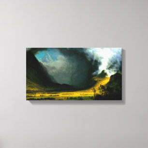Albert Bierstadt Storm i bergen Canvastryck