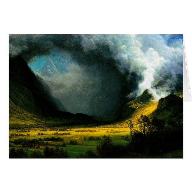 Albert Bierstadt storm i bergen OBS Kort (Framsidan Horizontal)