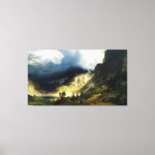 Albert Bierstadt - Storm i Rocky mountains Canvastryck