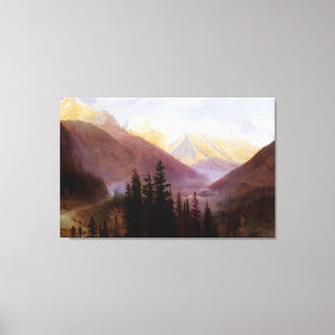 Albert Bierstadt Sunrise i Glacier Station Canvastryck