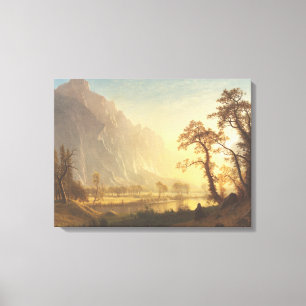 Albert Bierstadt Sunrise Yosemite Valley Painting Canvastryck
