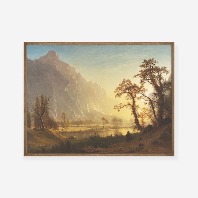 Albert Bierstadt Sunrise Yosemite Valley Painting Poster (Skapare uppladdad)