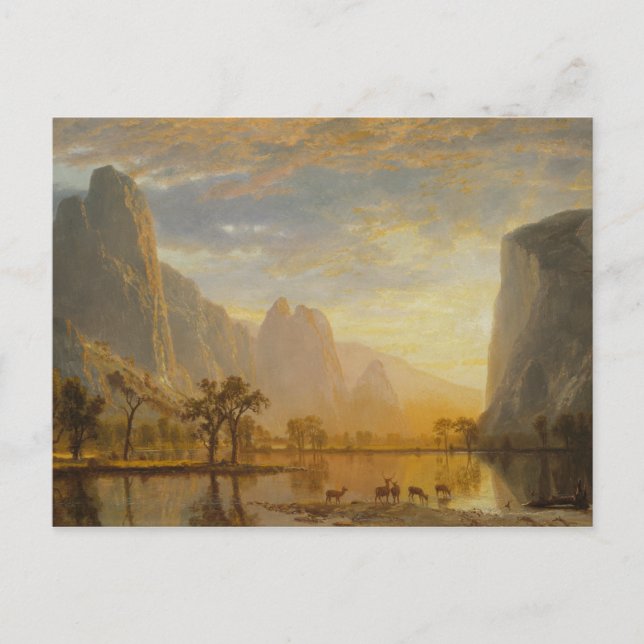 Albert Bierstadt - Valley of the Yosemite Vykort (Framsida)