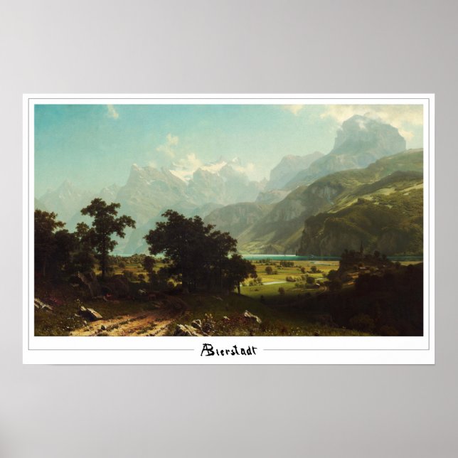 Albert Bierstadt Zedign Art Poster #70 (Framsidan)