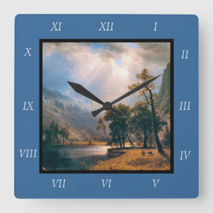 Albert Bierstadt's halv Dome, Yosemite Valley 1870 Fyrkantig Klocka