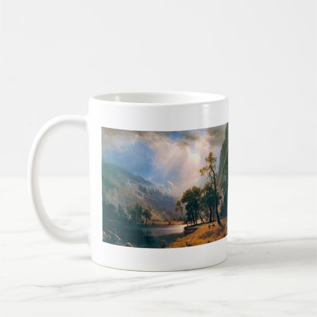 Albert Bierstadt's halv Dome Yosemite Valley, 1870 Kaffemugg (Vänster)
