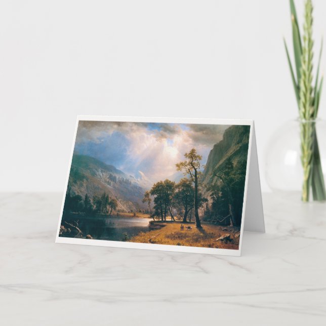 Albert Bierstadt's halv Dome Yosemite Valley, 1870 Kort (Framsida)