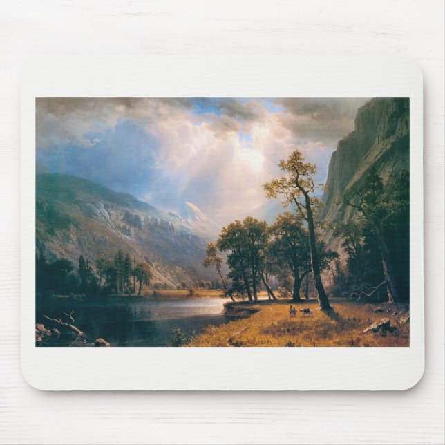 Albert Bierstadt's halv Dome Yosemite Valley, 1870 Musmatta (Framsidan)
