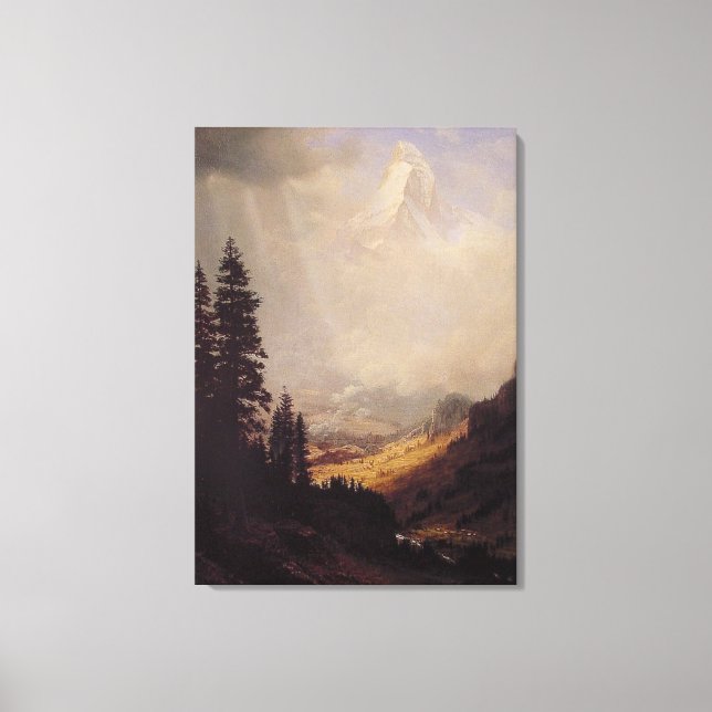Albert Bierstadt's Matterhorn, 1867 Canvastryck (Framsida)