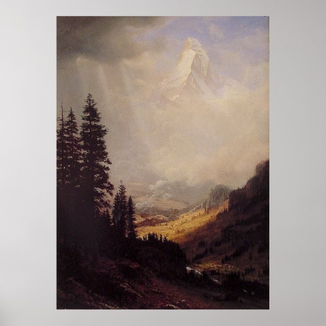 Albert Bierstadt's Matterhorn, 1867 Poster (Framsidan)