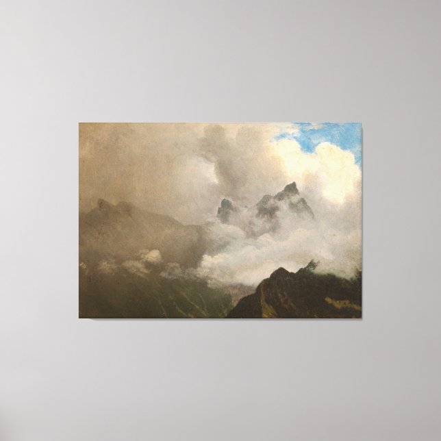 Albert Bierstadts Painting, Mountain Mist, 1868 Canvastryck (Framsida)