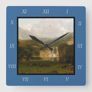 Albert Bierstadt's Rocky mountains, Lander's Peak Fyrkantig Klocka