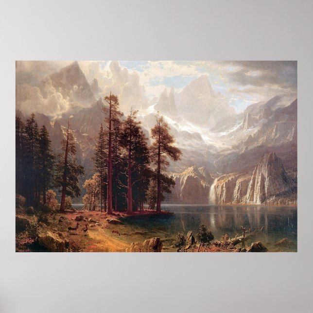 Albert Bierstadt's Sierra Nevada, 1871 Poster (Framsidan)