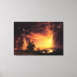 Albert Bierstadt's Sunset in the Yosemite Valley Canvastryck