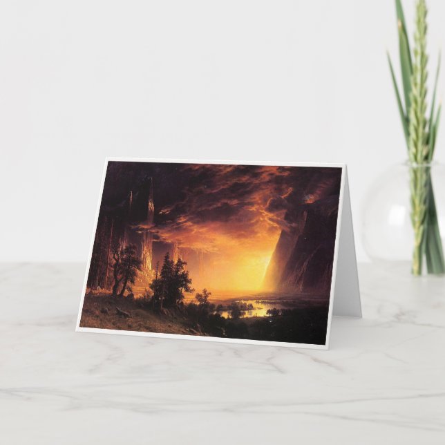 Albert Bierstadt's Sunset in the Yosemite Valley Kort (Framsida)